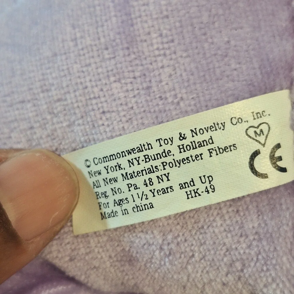 Commonwealth pink plush bunny rabbit slippers purple pjs‎ jellybean blanket